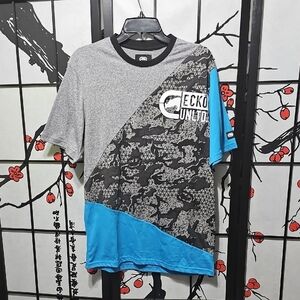 Ecko Unlimited Gray and Blue Men's Shirt Small New